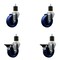 Service Caster 4'' Solid Poly Wheel Swivel 1-7/8'' Expanding Stem Caster Set 2 Brakes, 4PK SCC-EX20S414-SPUS-2-PLB-2-178 - alternate 1